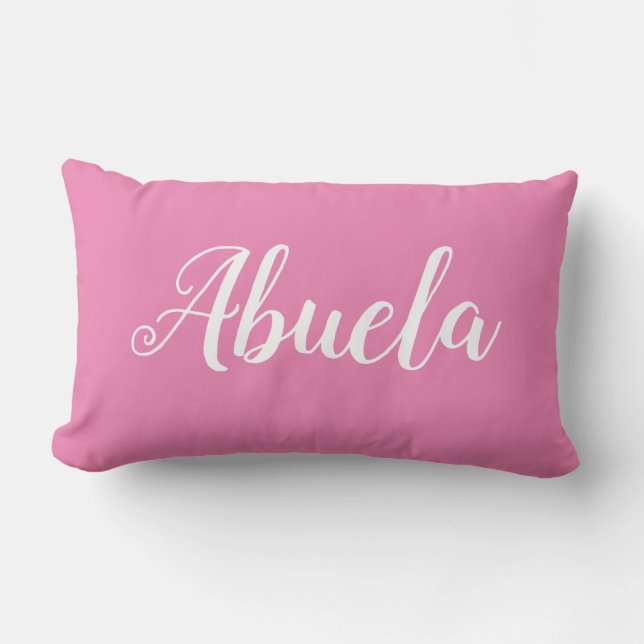 Personalised Throw Pillow for Grandmother Abuela (Front)