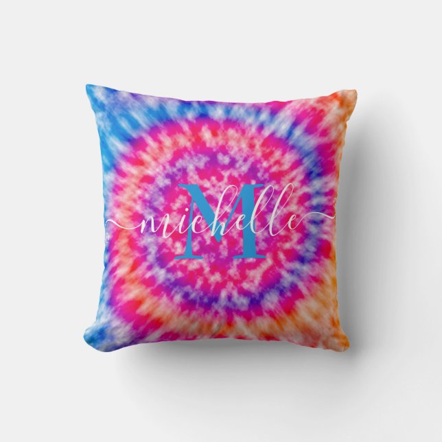 Personalised Tie Dye Cushion (Front)