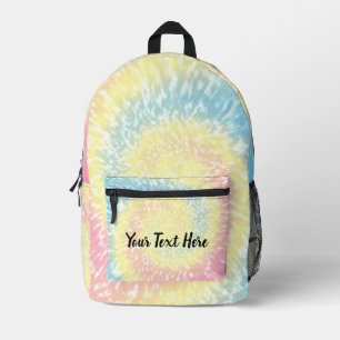 Personalised Tie Dye Hippy Swirl Printed Backpack