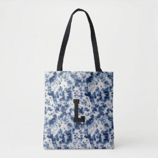 Personalised Tie Dye Monogram Canvas Tote Bag