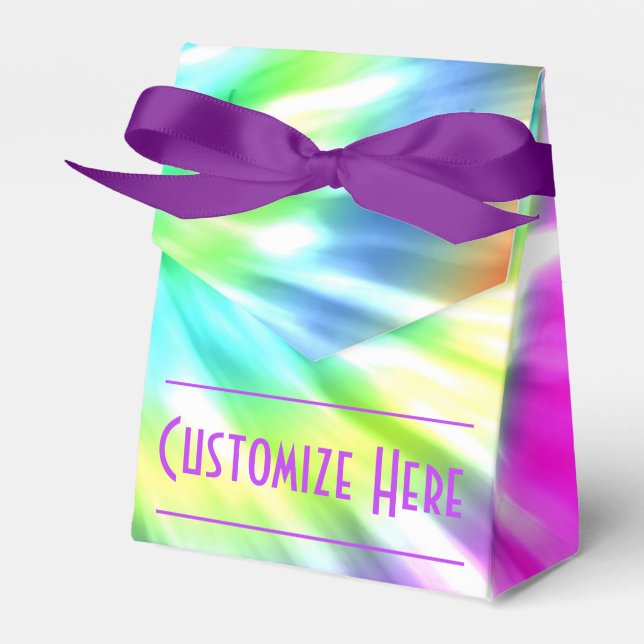 Personalised Tie Dye Tent Favour Box