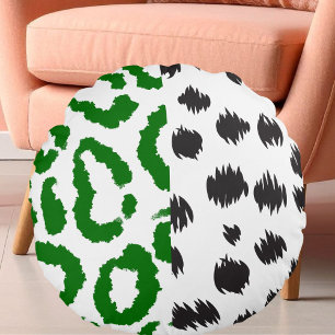 Personalised Tiger Leopard Wildlife Big Cat Print Round Cushion