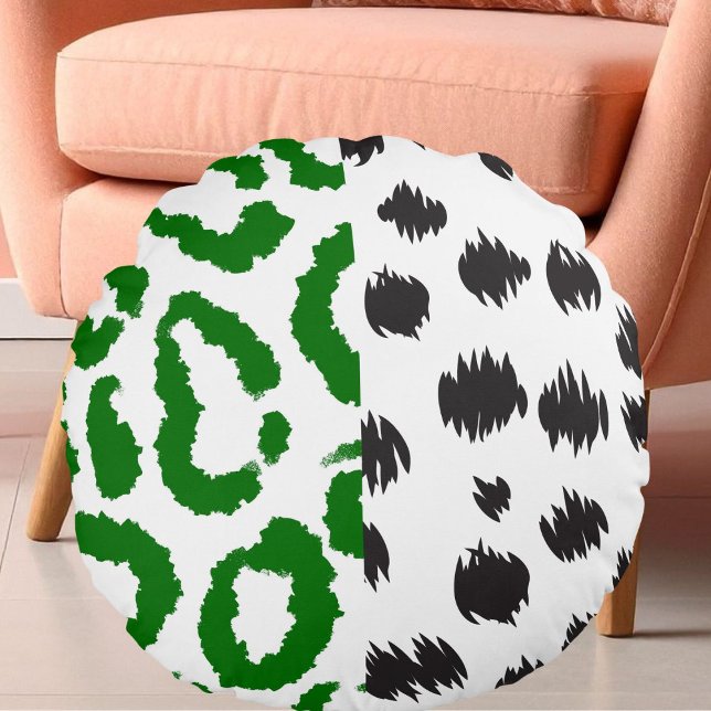 Personalised Tiger Leopard Wildlife Big Cat Print Round Cushion (Creator Uploaded)