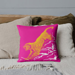 Personalised Tiger Print Safari Wildlife Cat Cushion
