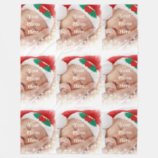 Personalised tiled photo template fleece blanket