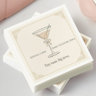 Personalised Tiny Toast Big News Napkin