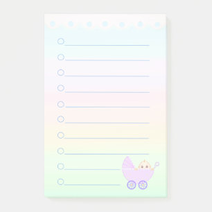 Personalised To Do List & Baby Stroller Post-it No Notes