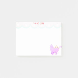 Personalised To Do List & Baby Stroller Post-it Notes