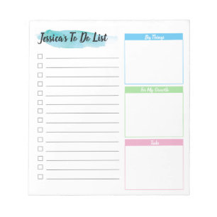 Personalised To do list - Break down boxes Notepad