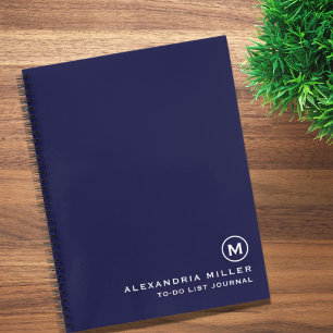 Personalised To-Do List Journal Navy