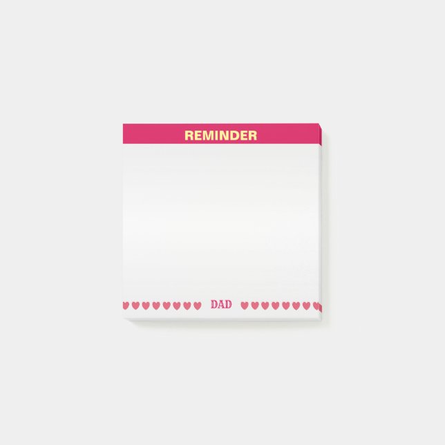 Personalised To Do List on silver grey & burgundy Post-it Notes (Front)