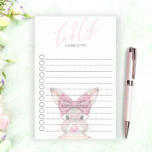 Personalised To-Do List Sticky Notes - Cute Bunny 