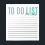 Personalised To Do List | Teal  Notepad<br><div class="desc">This to do list is a handy little notepad to help keep you organised day in and day out. Personalise by adding your name in a script typography,  and modify the colour by customising further or shop additional colours in our shop!</div>