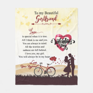 Personalised To My Beautiful Girlfriend Blanket