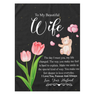 Personalised To My Beautiful Wife,Love You Forever Tablecloth