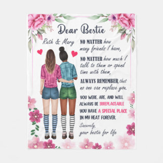 Personalised To My Best Friend Thank You For All|  Fleece Blanket