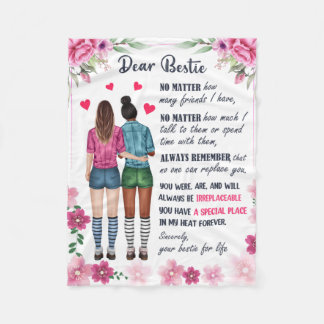 Personalised To My Best Friend Thank You For All|  Fleece Blanket