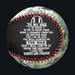 Personalised To My Dad Custom 2 Photo Collage Baseball<br><div class="desc">TO MY DAD SO MUCH OF ME IS MADE FROM WHAT I LEARNED FROM YOU. NO MATTER HOW FAR I GO IN LIFE YOU WILL ALWAYS BE THE MAN THAT I WILL LOOK UP TO. YOU'RE THE GREATEST,  I LOVE YOU ALWAYS AND FOREVER</div>