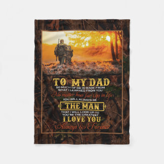 Personalised To My Dad Love Letter From Son And Da Fleece Blanket