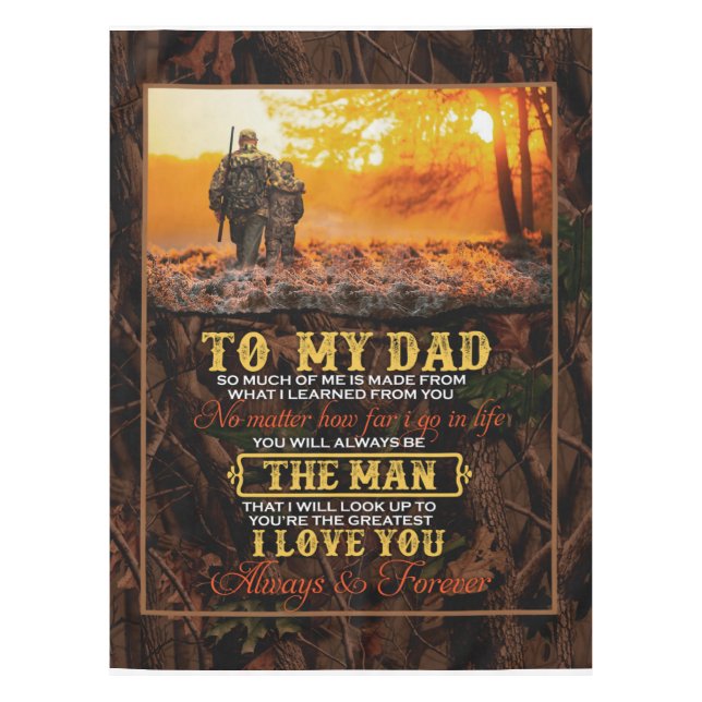 Personalised To My Dad Love Letter From Son And Da Tablecloth (Front)