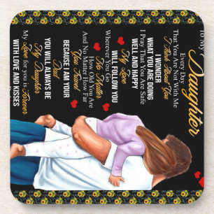 Personalised To My Daughter Blanket, Coaster