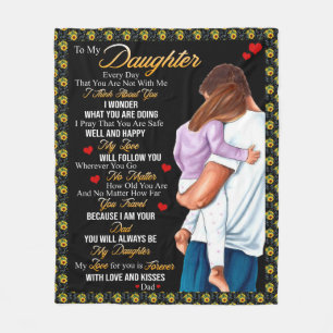 Personalised To My Daughter Blanket, Fleece Blanket