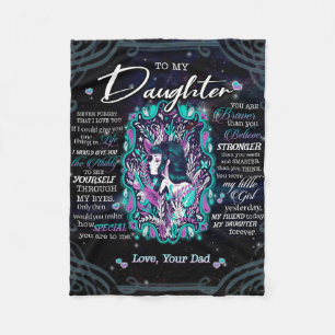 Personalised To My Daughter Blanket, Fleece Blanket