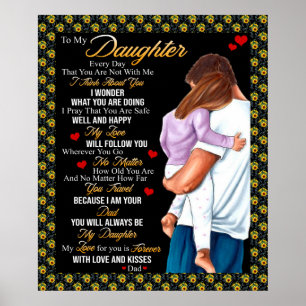 Personalised To My Daughter Blanket, Poster