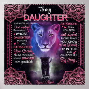 Personalised To My Daughter Blanket, Poster