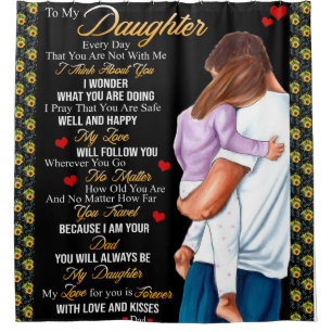 Personalised To My Daughter Blanket, Shower Curtain