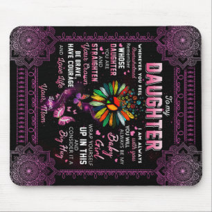 Personalised To My Daughter Butterfly Blanket, Mouse Pad