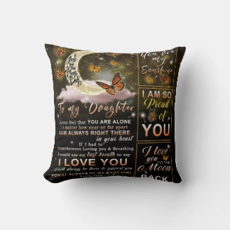 Personalised To My Daughter Butterfly From Dad Cushion