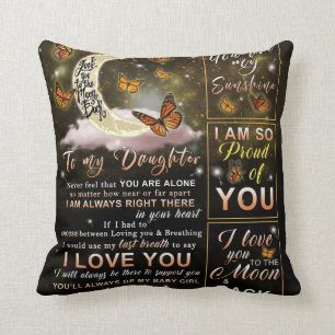 Personalised To My Daughter Butterfly From Dad Cushion