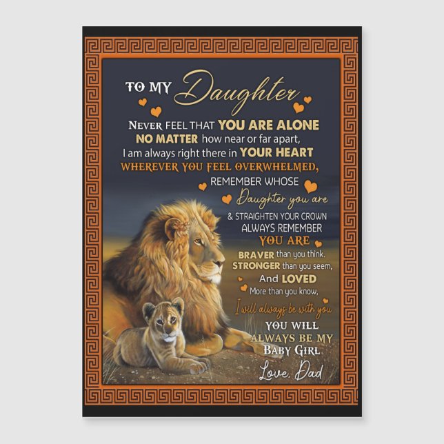 Personalised To My Daughter From Dad, (Front)