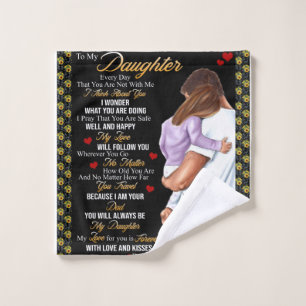 Personalised To My Daughter From Dad Blanket Wash Cloth