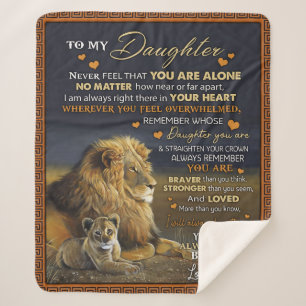 Personalised To My Daughter From Dad, Sherpa Blanket