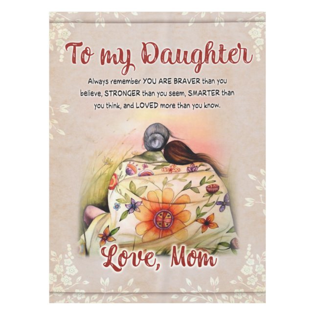 Personalised To My Daughter From Mum, Tablecloth (Front)