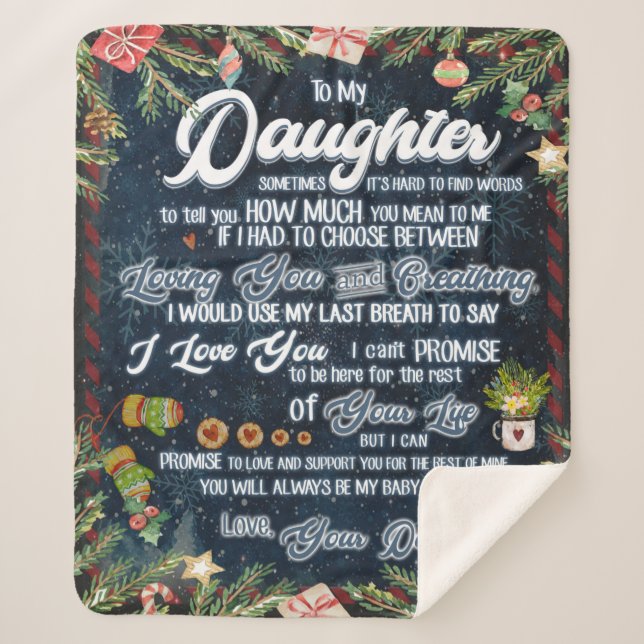 Personalised To My Daughter From Your Dad Blanket (Front)