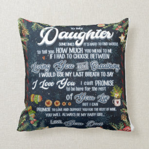 Personalised To My Daughter From Your Dad Blanket Cushion