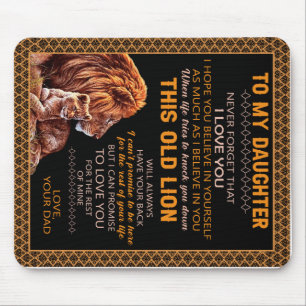 Personalised To My Daughter Lion Blanket Mouse Pad