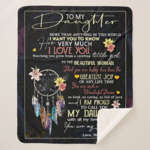 Personalised To My Daughter, Love From Mum Dreamme Sherpa Blanket
