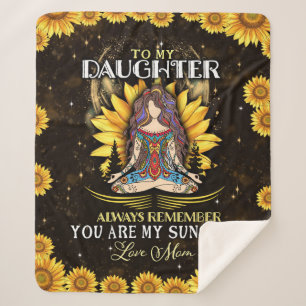 Personalised To My Daughter, Love From Mum Sherpa Blanket