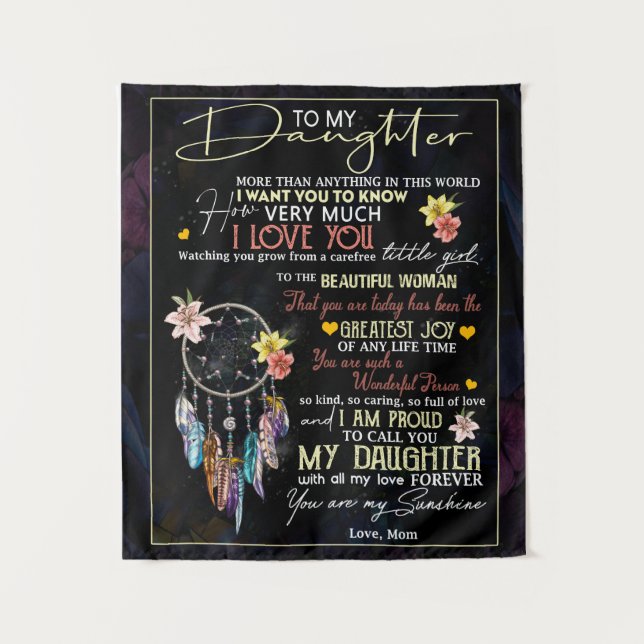 Personalised To My Daughter, Love From Mum Tapestry (Front)