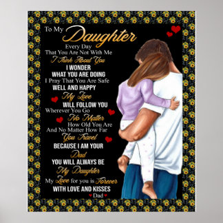Personalised To My Daughter Poster