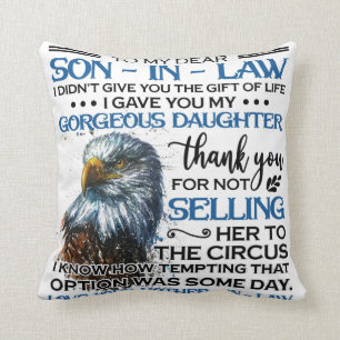 Personalised To My Dear Son In Law Cushion