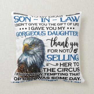 Personalised To My Dear Son In Law Cushion