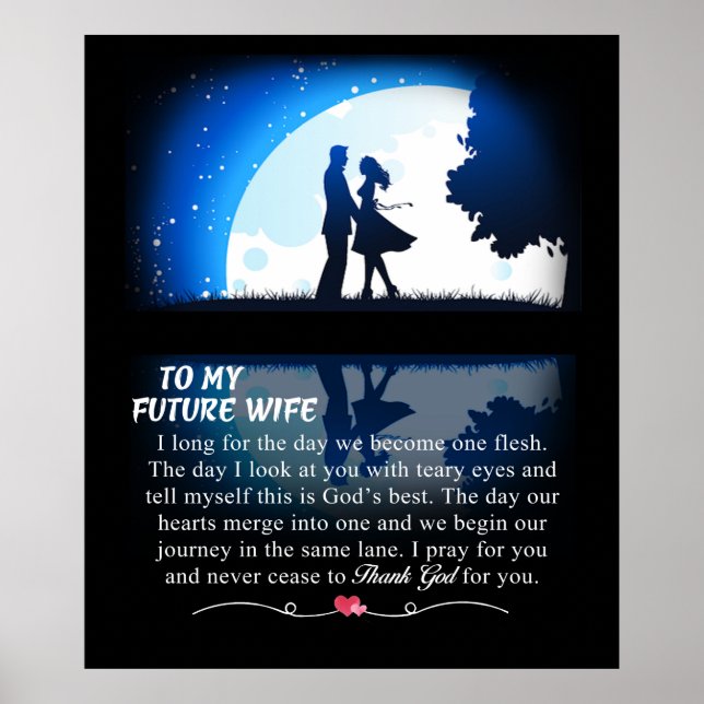 Personalised To My Future Wife From Husband Poster (Front)