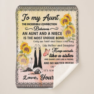 Personalised To My Gorgeous Aunt Sunflower Blanket