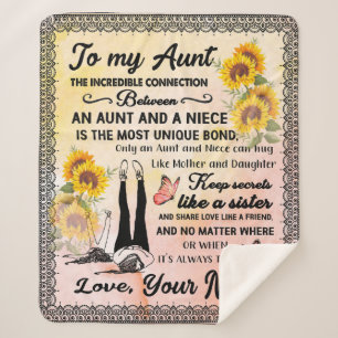 Personalised To My Gorgeous Aunt Sunflower Blanket