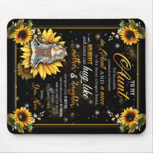 Personalised To My Gorgeous Aunt Sunflower Blanket Mouse Pad